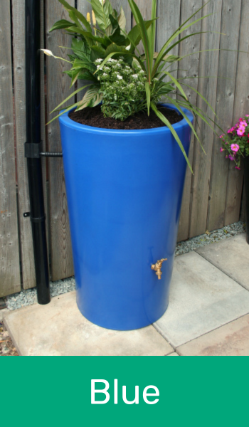 City Water Butt Planter in Blue