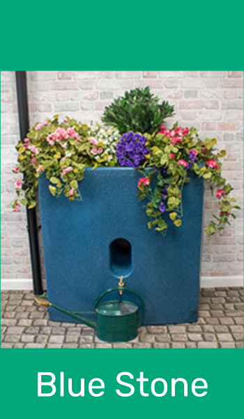 Oasis Water Butt Planter in Blue Stone colour