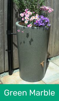 City Water Butt Planter in Green Marble