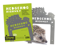 Hedgehog highway cut out for your garden fence 