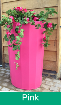 Midi Metropolitan Water Butt with Planter in Pink