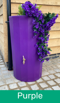 Midi Metropolitan Water Butt with Planter in Purple