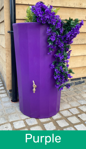 Midi Metropolitan Water Butt with Planter in Purple