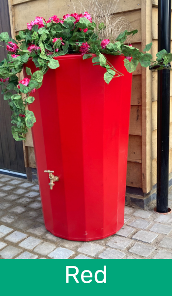 Midi Metropolitan Water Butt with Planter in Red