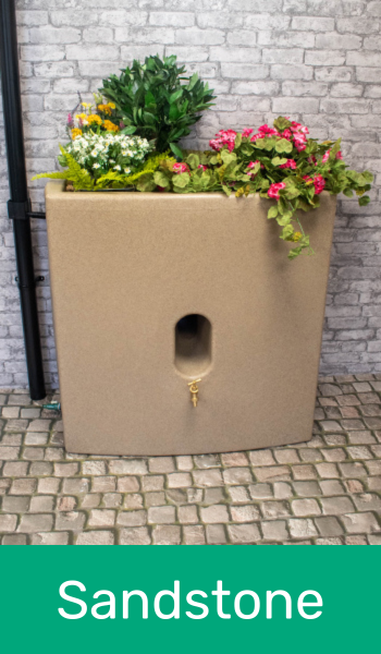 Oasis Water Butt Planter in Sandstone colour