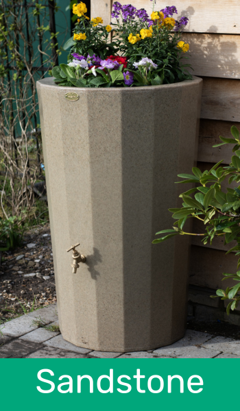 Midi Metropolitan Water Butt with Planter in Sandstone