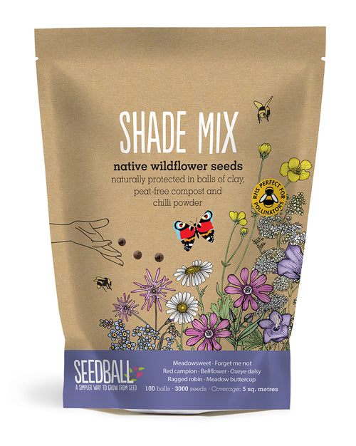 Shade Mix wildflower seed balls