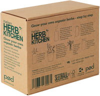 Grown your own herbs kit, a perfect gift idea. Rear of box with instructions